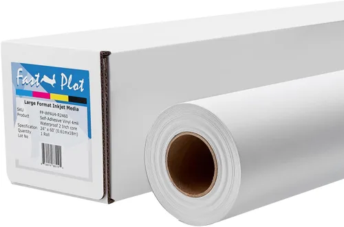 Vista 2 de FastPlot Vinilo autoadhesivo – Resistente al agua 4 mil – Rollo de 24 pulgadas x 60 pies – núcleo de 2 pulgadas