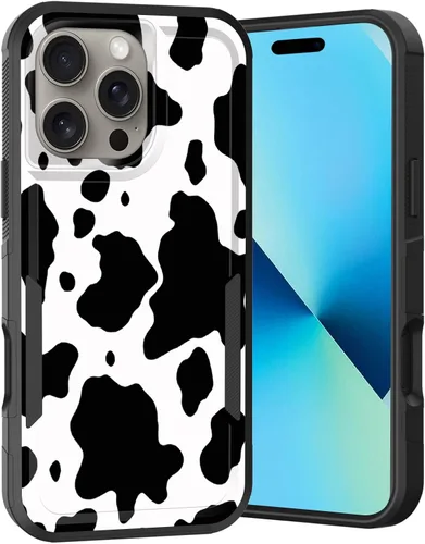 Vista 283 de Funda para iPhone Air, doble capa híbrida resistente resistente a prueba de golpes de policarbonato duro + funda protectora de silicona suave