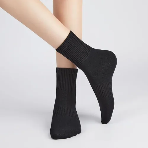 Vista 4 de J-BOX Calcetines de algodón para hombre, cómodos y transpirables, calcetines deportivos casuales, 5 pares