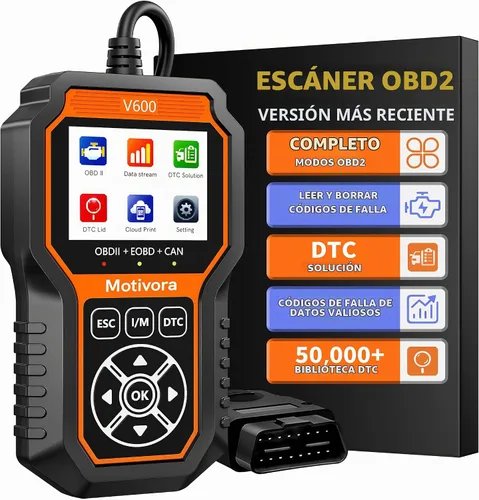 Vista 3 de Escáner OBD2 Herramienta de escaneo de diagnóstico con solución, lector de códigos de automóvil, herramientas de reinicio de comprobación, luz