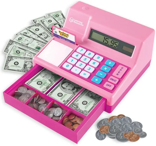 Vista 8 de Juguete de registro de calculadora de simulación y juego de recursos de aprendizaje Azul y rojo