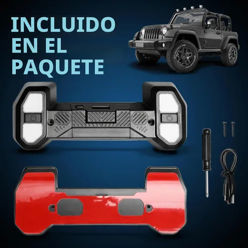Vista 9 de sukemichi Luz Interior de Mapa Compatible con 2012-2018 Jeep Wrangler JK JKU, Luces de Lectura para Accesorios Jeep JK 2 Puertas 4 Puertas Luz