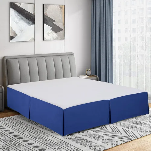 Vista 22 de Cathay Home Falda de cama plisada de microfibra de doble cepillado de fácil ajuste, ultra suave, resistente a la decoloración y a las arrugas