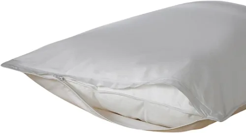 Vista 5 de Dependable Industries - Juego de 2 fundas de almohada de vinilo con cremallera de lujo, protectores impermeables de 20 x 29 pulgadas, ideales