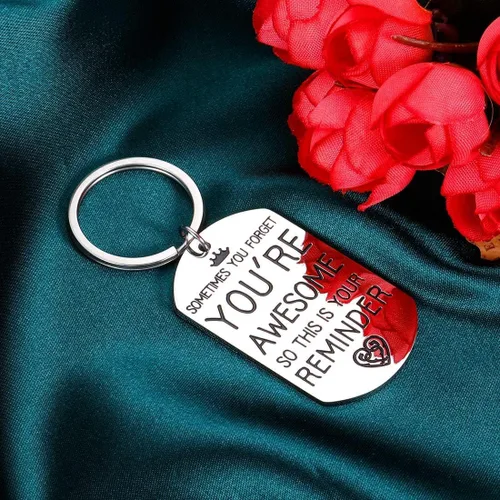 Vista 5 de Regalos de regreso a clases para hijo, hija de parte de mamá, papá, primer día de escuela, regalo inspirador para amigo, mejor amiga, llavero