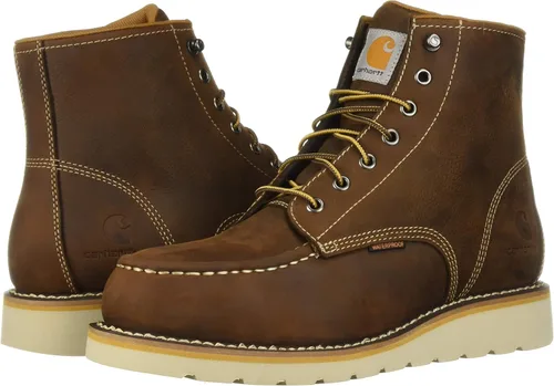 Vista 7 de Carhartt Botas de trabajo de 6 pulgadas impermeables de cuña suave con casquillo de acero, para hombre