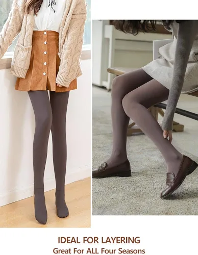 Vista 4 de VERO MONTE 80D Opaque Tights For Women - 80 Denier Pantyhose Solid Opaque Tights