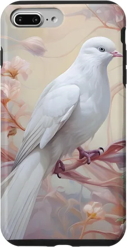 Vista 12 de Funda para iPhone 12 Pro Max Dove of Peace White Dove Pink Floral