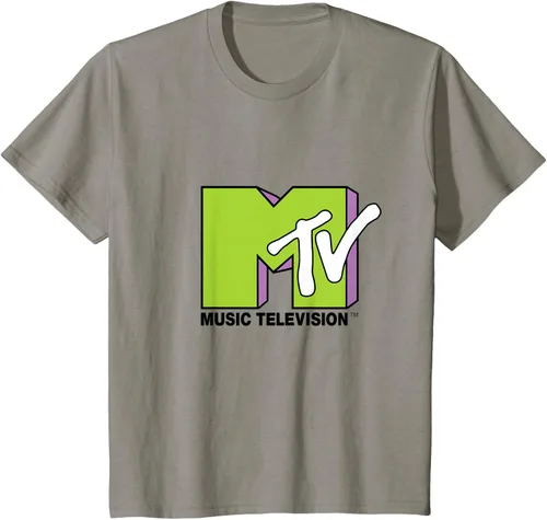 Vista 27 de Camiseta de tratamiento de relleno con logotipo MTV verde lima y morado, Negro, S Azul Marino