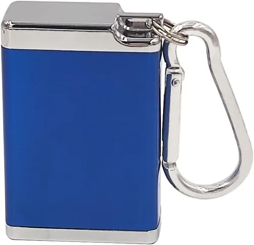 Vista 2 de Hourwof Cenicero portátil de metal con tapa, cenicero de bolsillo al aire libre para cigarrillos, lindas bandejas de ceniza de viaje con llavero
