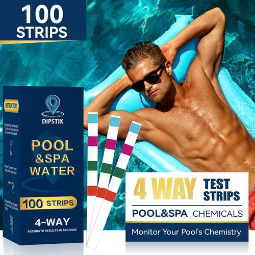 Vista 6 de Tiras de prueba de piscina, 100 tiras de prueba para piscina y bañera