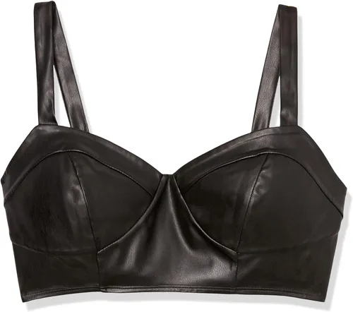 Vista 6 de The Drop Bralette de cuero vegano Lewis para mujer