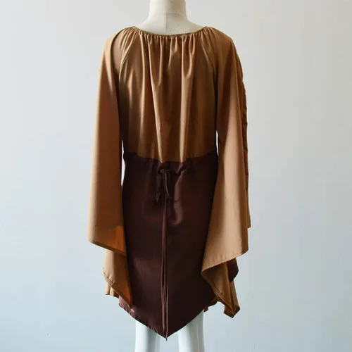 Vista 5 de Cbcbtwo Vestido renacentista para mujer 2023, corsé gótico, disfraz de Halloween, manga mariposa, vestido steampunk para fiesta de cóctel