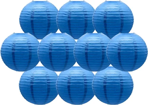 Vista 18 de Linternas de papel doradas chinas, japonesas, colgantes, redondas, para decoración de fiesta de Año Nuevo y Año Nuevo Lunar (12 unidades)