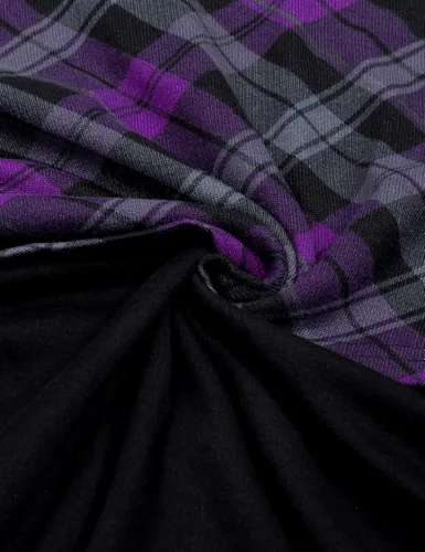 Vista 5 de QUINEE sudadera con capucha para mujer de manga larga a cuadros, bloque