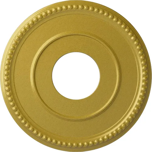 Vista 47 de Ekena Millwork Bradford Medallón de techo, Oro Pintado a mano dorado
