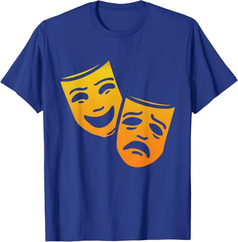 Vista 18 de Comedia y tragedia griega teatro máscaras camiseta
