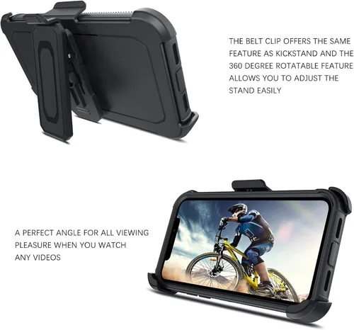 Vista 4 de BENTOBEN Funda para iPhone 11, funda de teléfono para iPhone 11, resistente 3 capas a prueba de golpes, cuerpo completo, resistente, híbrida