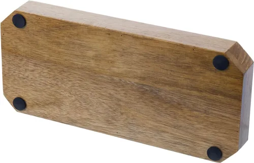 Vista 7 de MyGift Bandejas organizadoras octogonales de escritorio de madera maciza de acacia maciza, soportes de papelería de oficina, juego de 3 piezas