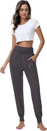 Vista 7 de Ficerd Paquete de 3 pantalones deportivos para mujer, cómodos pantalones de descanso con bolsillos de cintura alta, pantalones deportivos cómodos