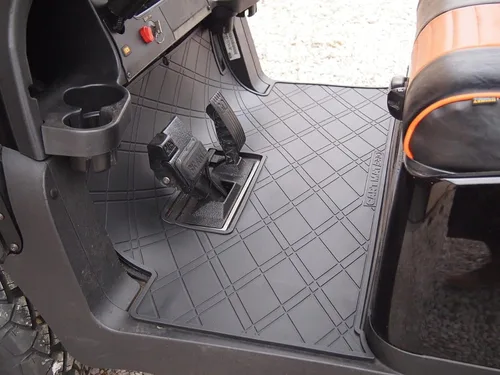 Vista 2 de Alfombrilla para carrito de golf, color negro, ajuste personalizado, para Club Car Precedent 2004+, Tempo/Onward 17+