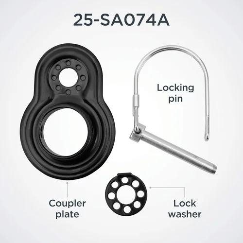 Vista 4 de Acoplador para remolques de bicicleta Instep y Schwinn - Acoplador plano para una amplia gama de tamaños, modelos y estilos de bicicleta, color negro