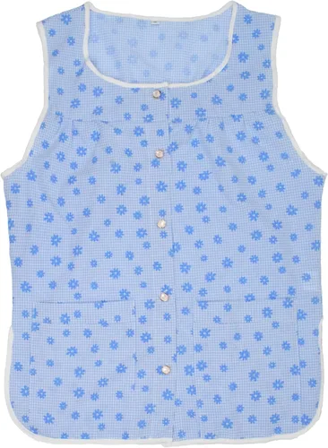 Vista 4 de Nanxson Delantal de zapatilla para mujer con 2 bolsillos de parche, bata con botones para cocina, chef de trabajo, CF3152