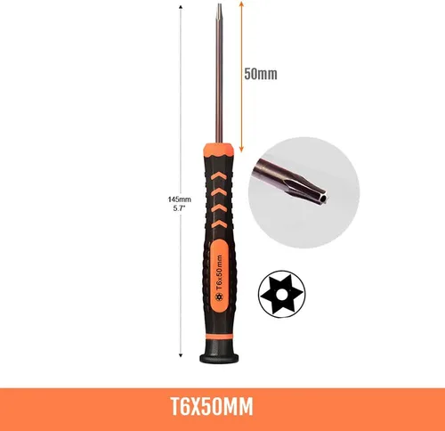Vista 3 de Destornillador de seguridad Torx T6, destornillador Torx T6H de TECKMAN para Apple Mac Mini, gafas de sol Oakley Juliet, placa principal del mando