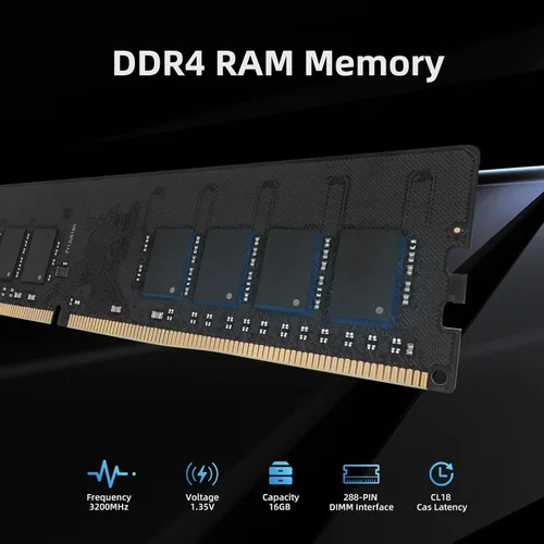 Vista 2 de KingSpec 16 GB DDR4 RAM 3200 MHz para computadora de escritorio - Plug-and-Play, uso en casa y oficina, versión estándar, memoria de computadora
