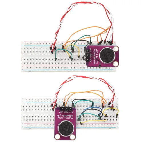 Vista 5 de Weewooday Max4466 Electret - Módulo amplificador de micrófono con ganancia