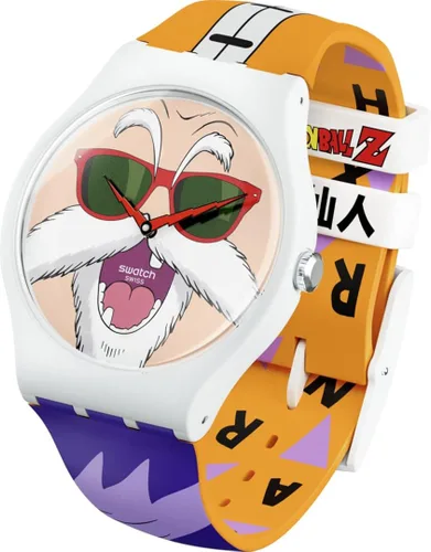 Vista 7 de Swatch Reloj unisex KAMESENNIN X SWATCH (Modelo SUOZ346), Blanco, Reloj de cuarzo