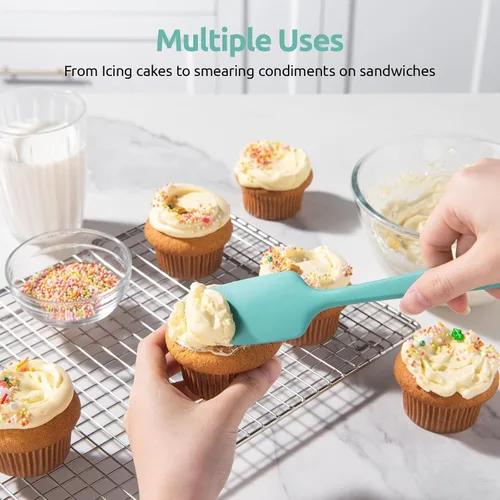 Vista 8 de U-Taste Espátulas de silicona resistentes al calor de 600ºF: Raspador de horneado de silicona flexible de grado alimentario, utensilios de cocina