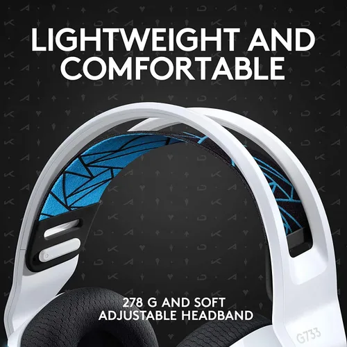 Vista 2 de Logitech G733 KDA Lightspeed - Auriculares inalámbricos para juegos con suspensión para PC, Mac, Playstation 45 (renovado)