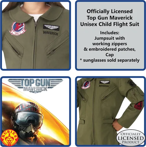 Vista 6 de Rubies Top Gun: Maverick Costume for Kids, Boys Costume