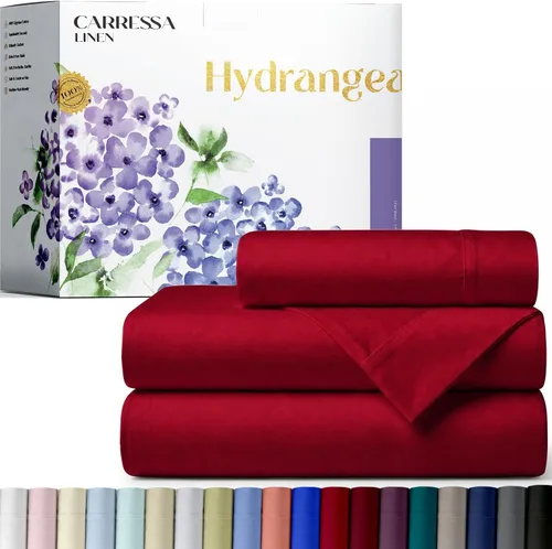 Vista 94 de Carressa Linen - Juego de sábanas 100% algodón de 600 hilos