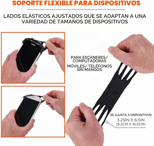 Vista 3 de Ergodyne Squids 5545 - Brazalete para escáner de pulsera, ajustable para teléfonos, escáneres, computadoras móviles, PDA