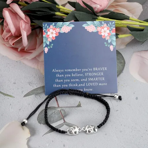 Vista 5 de KUIYAI Pulsera de macramé con máscara de drama, máscara de tragedia, regalo para actriz y actriz