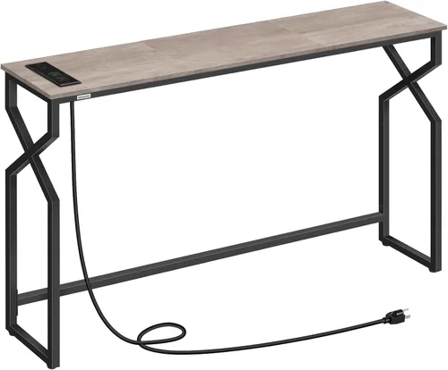 Vista 11 de MAHANCRIS - Mesa de sofá de 44.9 pulgadas, mesa consola estrecha de 9.4