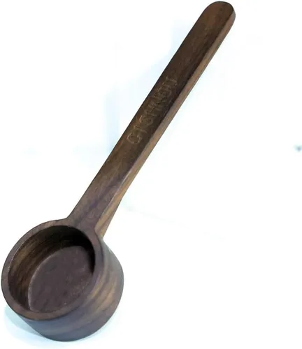 Vista 5 de Cucharas de madera para botes, cuchara de café, cuchara de café molido de madera estilo coreano de 16.8 cm, medición para granos molidos o té