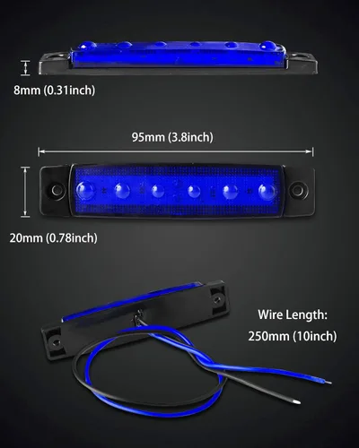 Vista 2 de Shangyuan Luces marinas para barco, luces interiores LED utilitarias para cubierta de cortesía, luz de cabina de popa de popa de 12 V, luces marinas