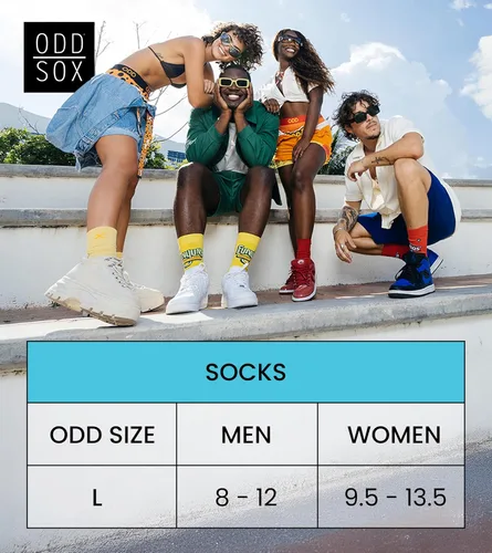 Vista 8 de Odd Sox, Calcetines divertidos para hombre, aperitivos de nachos, doritos, gueos, estampados Funyun