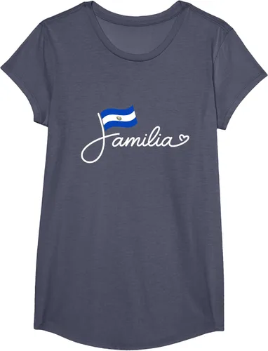 Vista 18 de El Salvador Familia - Camiseta con texto en inglés "La Familia de la Bandera Salvadoreña