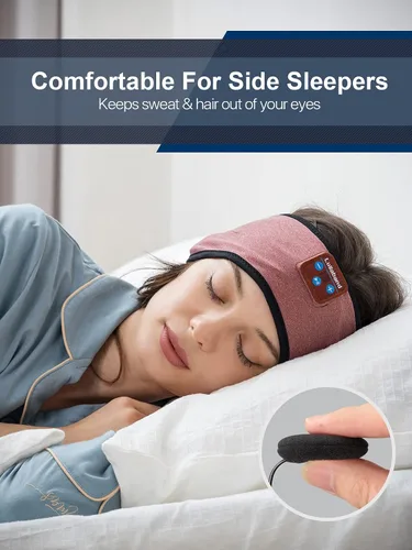 Vista 4 de Lullaband Auriculares Bluetooth – Auriculares ultra largos para dormir, cumpleaños, padre, madre, día de San Valentín, regalos para mujeres