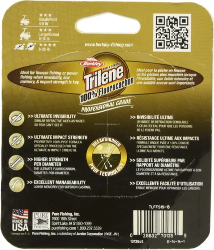 Vista 2 de BerkleyTrilene 100% Fluorocarbon Ice Clear 0.010in 0.25mm