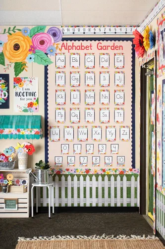 Vista 5 de Teacher Created Resources Tablero de anuncios del alfabeto de flores silvestres (TCR6818)