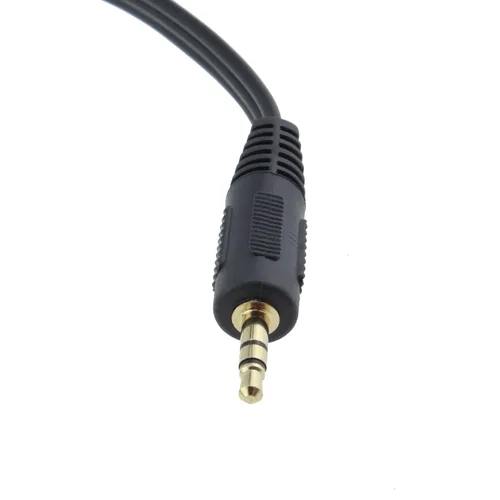 Vista 3 de 2 divisor de audio 1M/3F, chapado en oro de 1 pie TRRS macho de 0.138 in a conector estéreo hembra de 0.118 x 0.138 in 1 entrada 3 salidas divisor