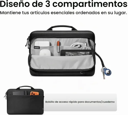 Vista 3 de tomtoc Funda protectora de 360° para MacBook Air M5/A3449 (2026), M4/A3240, M3/A3113, M2/A2681, M1/A2337, resistente al agua, con CornerArmor