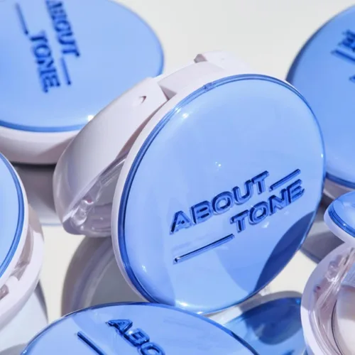 Vista 8 de ABOUT TONE Powder Pact - Polvo prensado compacto con espejo y hojaldre de fijación de maquillaje, desenfoque natural, acabado semimate, aceite