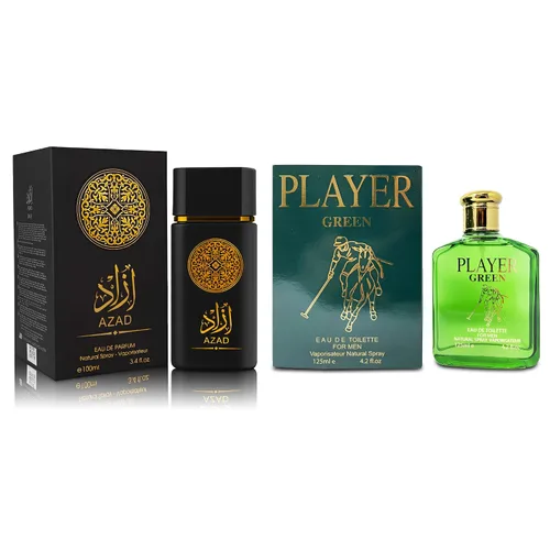 Vista 29 de Set de Perfume para Hombre AZAR, 2 x 100ml Eau de Parfum Fragancia Especiada y Amadeirada con Tabaco, Café y Vainilla Aroma Audaz y Sofisticado