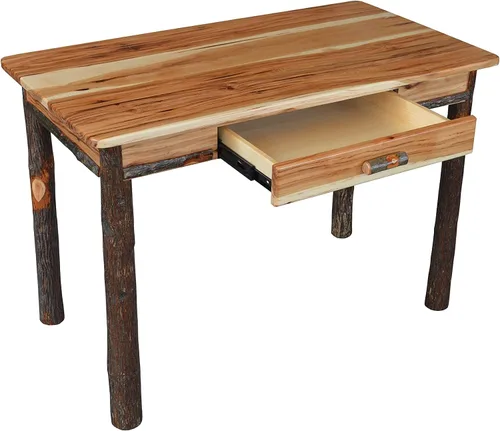 Vista 10 de Escritorio rectangular pequeño de nogal manchado natural Amish-Made Natural Stain
